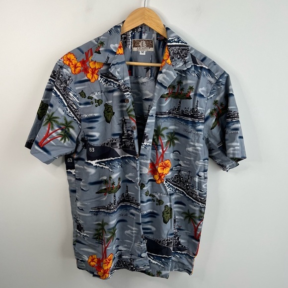 kalaheo Shirts Kalaheo Hawaiian Shirt Medium Pearl Harbor Uss
